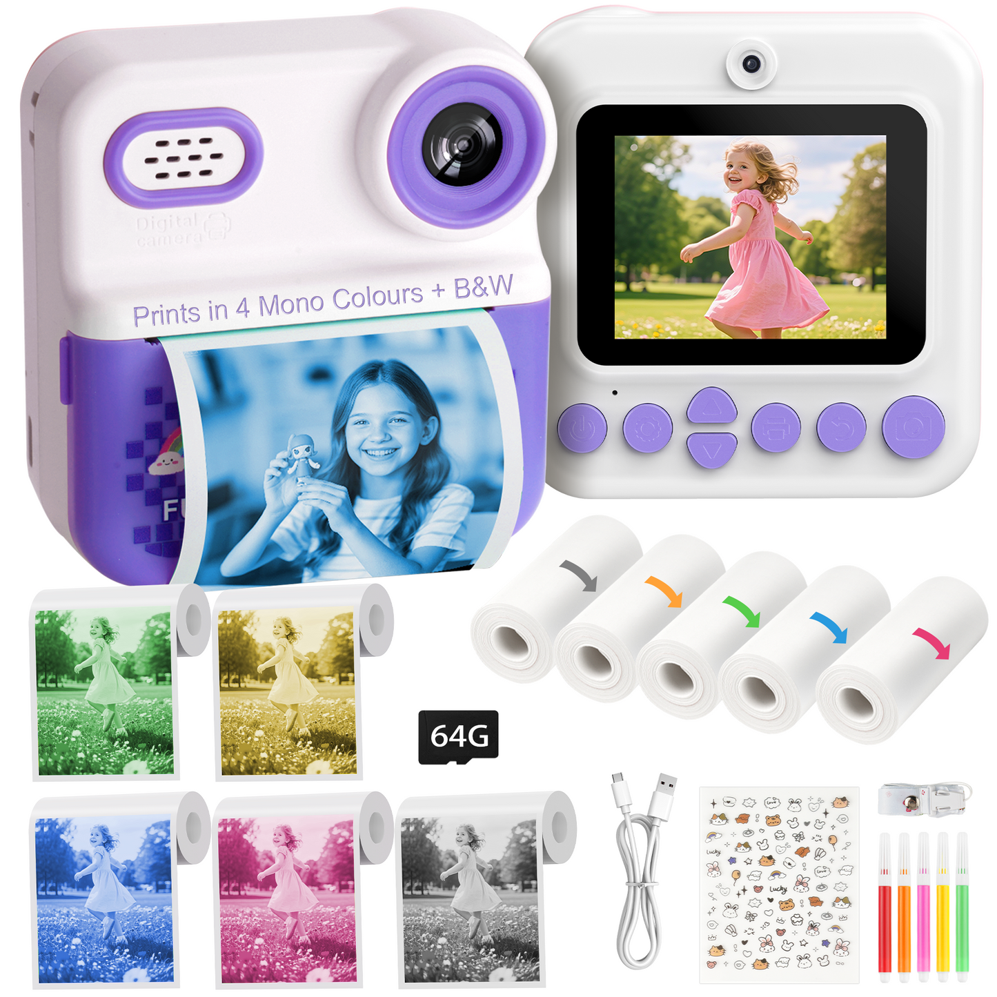📸 TofpeyVibe DC1002 Kids Instant Print Camera  Inspire Creativity. Capture Joy. Designed by Tofpey, Loved by Parents!