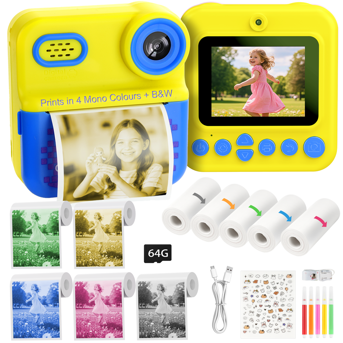 📸 TofpeyVibe DC1002 Kids Instant Print Camera  Inspire Creativity. Capture Joy. Designed by Tofpey, Loved by Parents!
